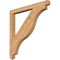 Ekena Millwork Funston Arts & Crafts Smooth Bracket, Western Red Cedar, 3 1/2"W x 44"D x 44"H BKT04X44X44FST03SWR - alternate 1